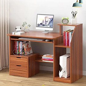Mua Bàn Học Gỗ Thông Minh  Bàn Làm Việc Gỗ Thiết Kế Đơn Giản Có Ngăn Kéo Kèm Kệ Sách BH-42