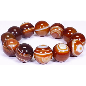 Vòng tay đá mã não mắt rồng nâu mệnh thổ, kim - Ngọc Quý Gemstones