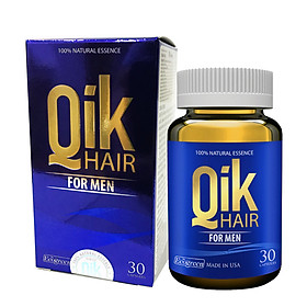 Thực phẩm chức năng Qik Hair For Men, 30 viên
