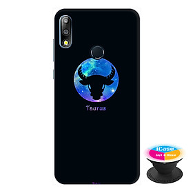 Ốp lưng điện thoại Asus Zenfone Max Pro M2 hình 12 Cung Hoàng Đạo - Cung Kim Ngưu tặng kèm giá đỡ điện thoại iCase xinh xắn - Hàng chính hãng