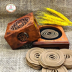 Mua HỘP XÔNG NHANG TRẦM MẪU VUÔNG LỚN BẰNG GỖ HƯƠNG- SANG TRỌNG  AN TOÀN KHI SỬ DỤNG