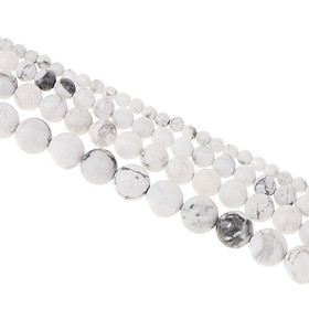 Natural White  Gemstone Round Loose Beads for DIY Jewelry Making