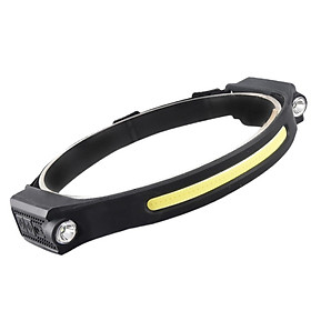 USB Rechargeable Sensor Headlight COB  Flashlight for Hiking Fishing