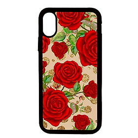 Ốp lưng cho iPhone XS NỀN HOA HỒNG 3 - Hàng chính hãng