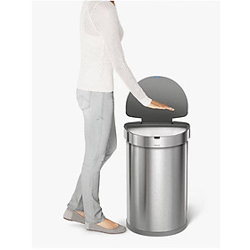 Thùng rác cảm ứng kháng khuẩn Simplehuman 45l Hàng Chính hãng