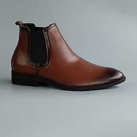Giày Nam Chelsea Boot Cao Cổ Cao Câp Fu Khang Mã Sp FK00111 - Da Bò Thật Trơn Xịn Không Nhăn