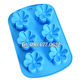Mua Khuôn silicone làm bánh  rau câu 6 hoa mai – Mã số 1482