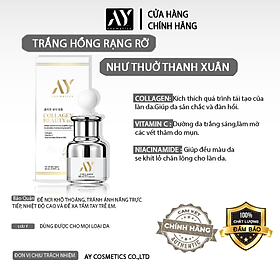 Serum dưỡng da cao cấp ay collagen beauty 20ml dưỡng ẩm trắng da mờ thâm nám niacinamide 5%. ay cosmetics