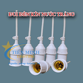 Mua Đui đèn kín nước đen/trắng thiết kế an toàn  cao cấp chịu nhiệt và cách điện cao  đui E27 làm bằng nhôm/ đồng chống gỉ
