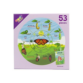 Đồ chơi xếp hình Puzzle khoa học cho trẻ 53 Miếng + Minibook - Puzzle Vòng đời cuộc sống - Giggle Puzzle