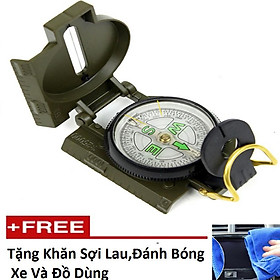Mua La bàn phong thủy kỹ thuật xây dựng và dã ngoại 206054 (Xanh đậm)+ Tặng 1 Khăn lau đa năng