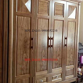 Tủ 4 cánh gỗ hương xám