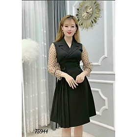 ĐẦM XÒE DỰ TIỆC TAY DÀI CHẤM BI CỰC HOT SIÊU XINH ĐẸP KME FASHION