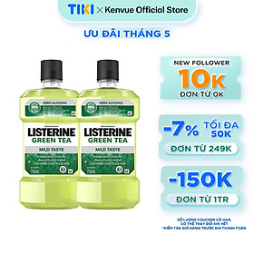 Bộ 2 Nước Súc Miệng Ngừa Sâu Răng Listerine Green Tea Zero Alcohol 750mlchai