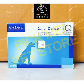 [Hộp 30 Viên] Calci Delice Virbac - Bổ sung Canxi và Khoáng Chất Cho Chó