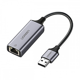 card mạng USB 2.0 ra RJ45 10/100Mbps Ugreen 209MP50921CM 10CM màu xám hàng chính hãng