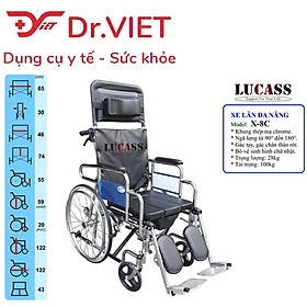 Xe lăn tay vệ sinh tại chỗ Lucass X-8C X