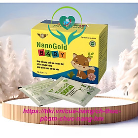 Cốm táo bón NanoGold Baby Vinh Thịnh Vượng VV, hộp 20 gói, bổ sung chất xơ, ngừa táo bón cho trẻ
