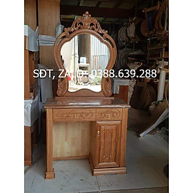 Mua Bàn trang điểm gỗ hương xám  kiểu cột đục gương nụ