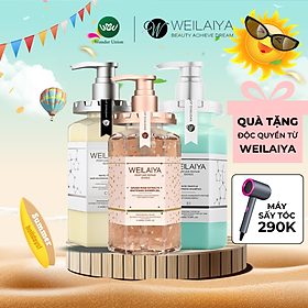 Bộ sản phẩm chăm sóc tóc và Sữa tắm nước hoa, trắng da toàn thân Weilaiya 450ml