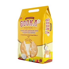 BÁNH CRACKER KEM DẺO VỊ DỪA - SẦU RIÊNG GOOKA NOUGAT FILLING BIBICA