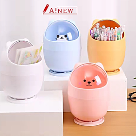 Mua Thùng rác mini hình gấu - Sọt rác mini ngăn mùi