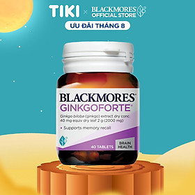 Viên Uống Hỗ Trợ Tuần Hoàn Máu Não Blackmores Ginkgoforte Lọ 40 Viên