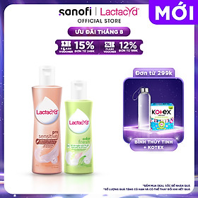Bộ Dung Dịch Vệ Sinh Phụ Nữ Lactacyd Odor Fresh Ngăn Mùi 24H 150ml + Pro Sensitive Cho Da Nhạy Cảm 250ml