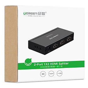 Mua Bộ Chia HDMI 1 Ra 2 Ugreen 40201 Hỗ Trợ Full HD + Tặng Kèm Dây HDMI 1M Ugreen 10106 - Hàng Chính Hãng