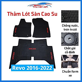 Lót sàn ô tô cao su Hilux Revo 2016-2017-2018-2019-2020-2021-2022 không mùi chống trơn trượt