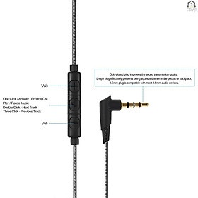 Cáp tai nghe có thể tháo rời jack 3.5mm cho Shure SE215 SE315 SE425 SE535 SE846 UE900