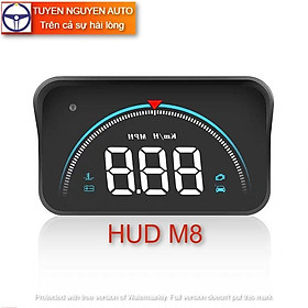 Màn hình hắt kính HUD M8 hiển thị tốc độ và cảnh báo tốc độ ô tô xe hơi cắm cổng OBD