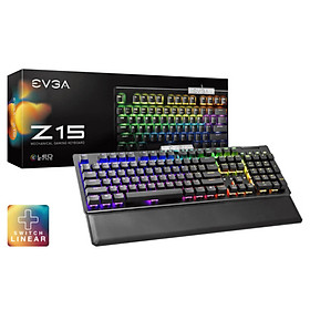 EVGA Z15 – RGB Gaming Keyboard – RGB Backlit LED – Hot Swappable Mechanical Kailh Speed Silver Switches (Linear) _ HÀNG CHÍNH HÃNG