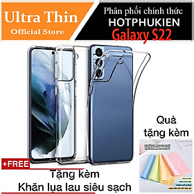 Ốp lưng silicon dẻo mỏng 0.6mm cho Samsung Galaxy S22 hiệu Ultra Thin độ trong tuyệt đối- Hàng nhập khẩu