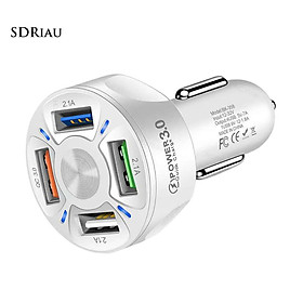 Tẩu Sạc Nhanh Qc3.0 4 Cổng Usb Cho Điện Thoại Thông Minh