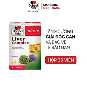 Viên uống hỗ trợ giải độc gan, hạ men gan Doppelherz Aktiv Liver Complex (Hộp 30 viên)