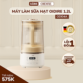 Máy làm sữa hạt OIDIRE 1.2L ODI04A Công suất xay 300W - Công suất nấu 600W - Hàng chính hãng