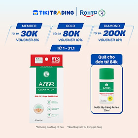 Miếng dán mụn giúp giảm mụn sưng viêm Acnes Clear Patch (48 Miếng)