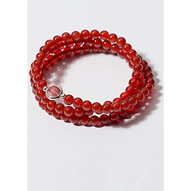 Vòng 3 line đá mã não đỏ mệnh hỏa, thổ - Ngọc Quý Gemstones