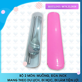 Mua BỘ MUỖNG ĐŨA  INOX CÁ NHÂN  THÌA ĐŨA DU LỊCH VĂN PHÒNG BỎ TÚI TIỆN LỢI