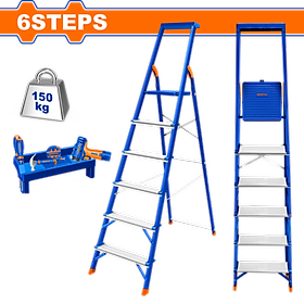 THANG NHÔM GIA ĐÌNH BẰNG THÉP VÀ NHÔM 6 BẬC WADFOW WLD1H06 - HÀNG CHÍNH HÃNG