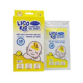 DÁN HẠ SỐT NHANH, GIẢM ĐAU, CHÙM MÁT LẠNH LICO KID CHANH - GÓI 2 MIẾNG