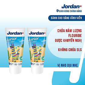 Combo 2 Kem đánh răng cho trẻ em 6-12 tuổi vị nho Jordan Step 2 - 75g