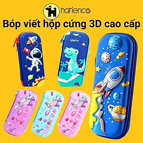 Bóp viết, hộp bút nhựa Eva 3D cao cấp, dạng hộp cứng chống sốc, chống nước mẫu cho bé trai và bé gái