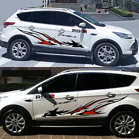 Bộ Tem Ngọn Lửa Rồng RS-R Dán Sườn Xe ô Tô MS-122