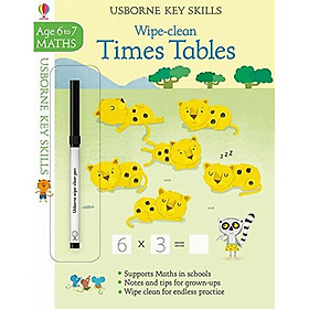 [Download Sách] Sách tẩy xóa tiếng Anh - Wipe-clean Times Tables (Maths Age 6-7)