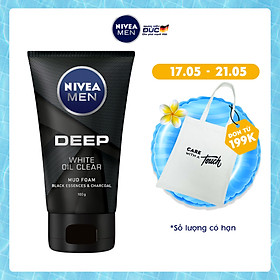 Sữa Rửa Mặt NIVEA MEN DEEP Than Đen Hoạt Tính Hút Nhờn Sáng Da (100G) - 84415
