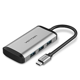 BỘ CHUYỂN ĐỔI USB-C SANG USB3.0*4 + PD MICRO USB VENTION TGCHB