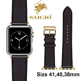 Dây Apple Watch 41mm 40mm 38mm, Chất Liệu Da Bò Cao Cấp, Dây Đeo Phong Cách Cổ Điển, Đơn Giản Và Tinh Tế, Tương Thích Các Phiên Bản Series 9/8/7/6/5/4/3/2/1/SE/SE2