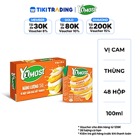 Thùng 48 Hộp Sữa chua uống Yomost vị cam 100ml/hộp